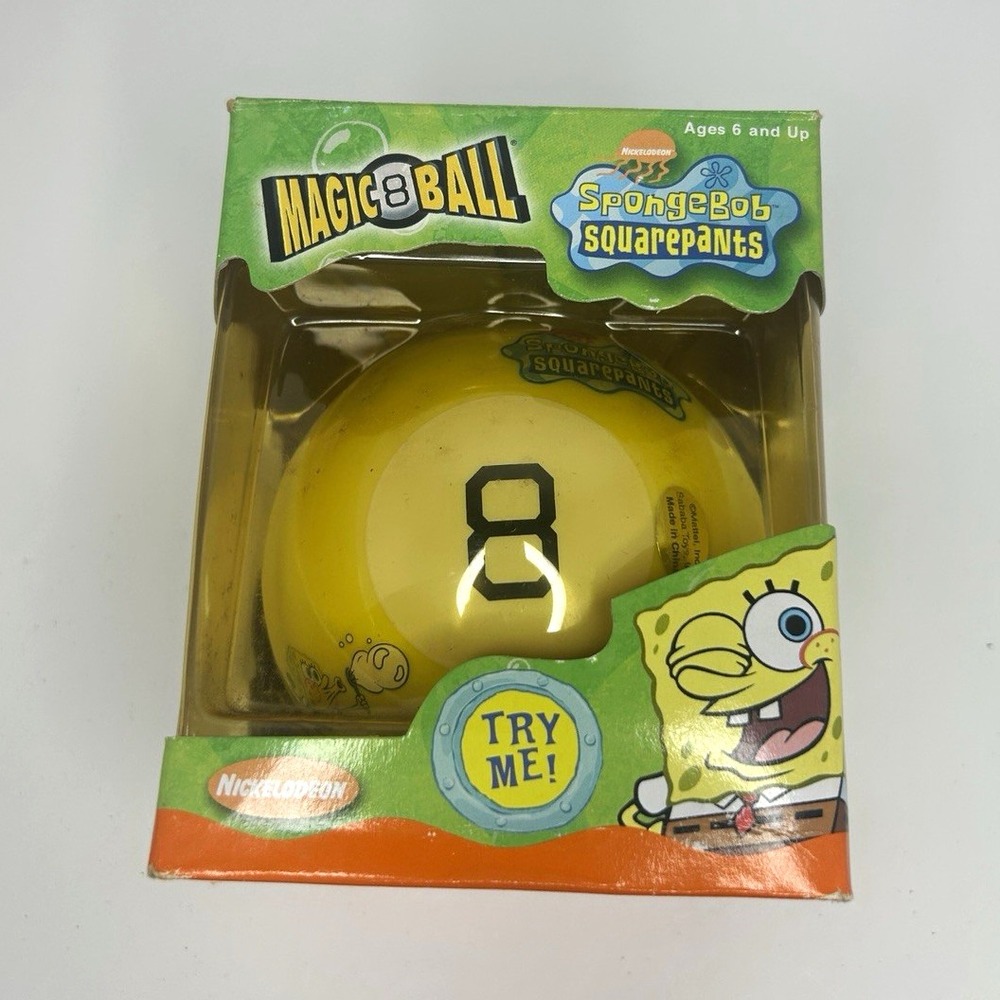 Vintage SpongeBob SquarePants Magic 8 Ball Toy Sababa Toys Nickelodeon NIB 2003